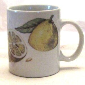 BIA Internat'l Cordon Bleu COB 13 Coffee Mug Lemon & Seeds Hand Decorated in USA